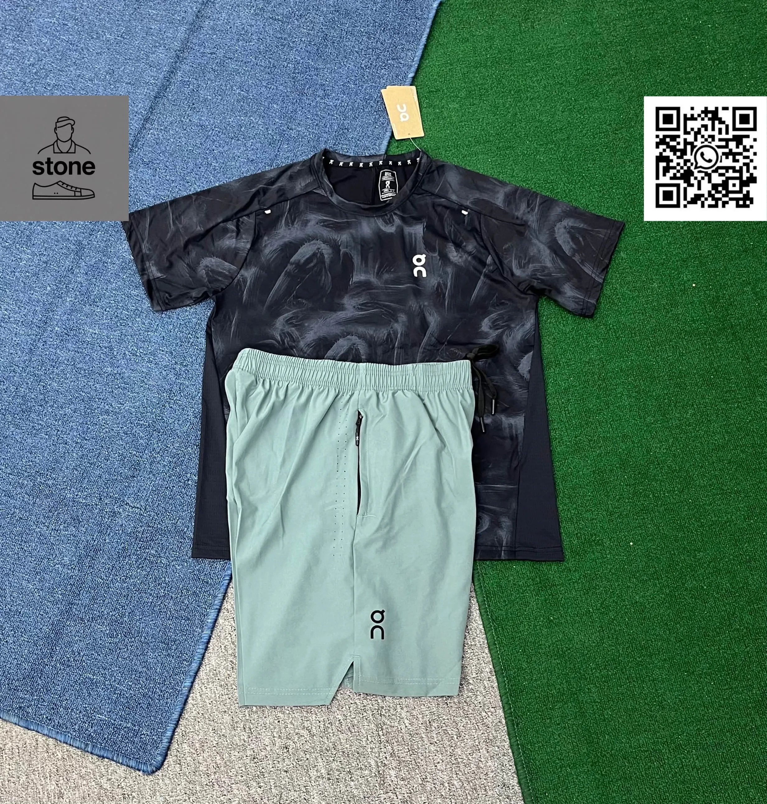 On Tracksuits Hooded Color-Block Jacket and Pants Set product image