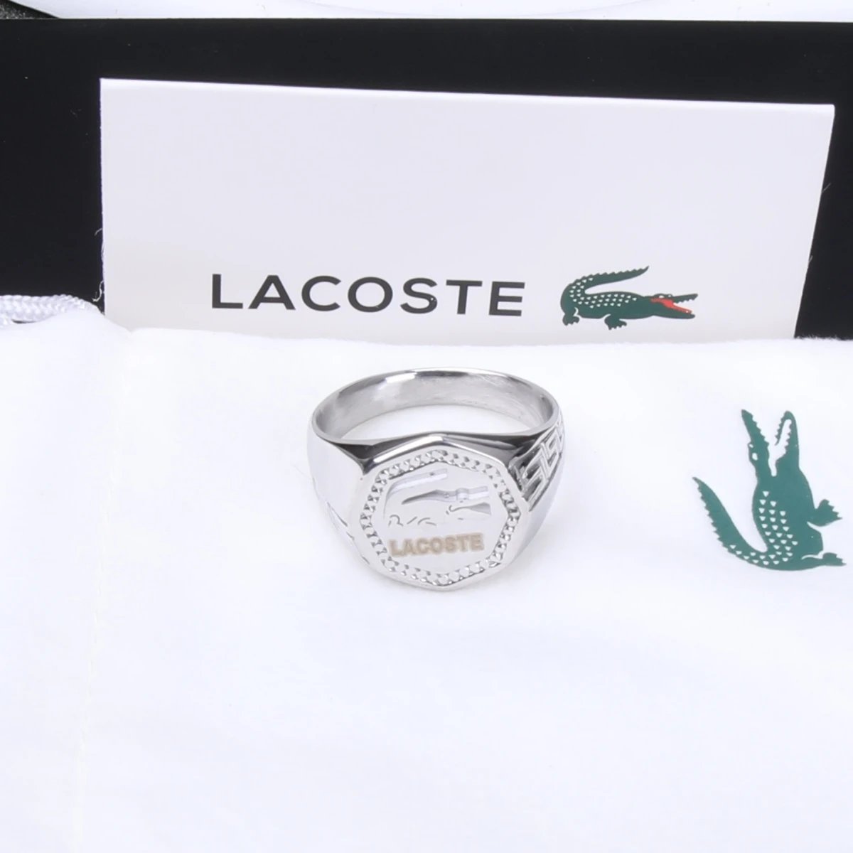Lacoste Jewelry Crocodile Logo Magnetic Link Bracelet — 38