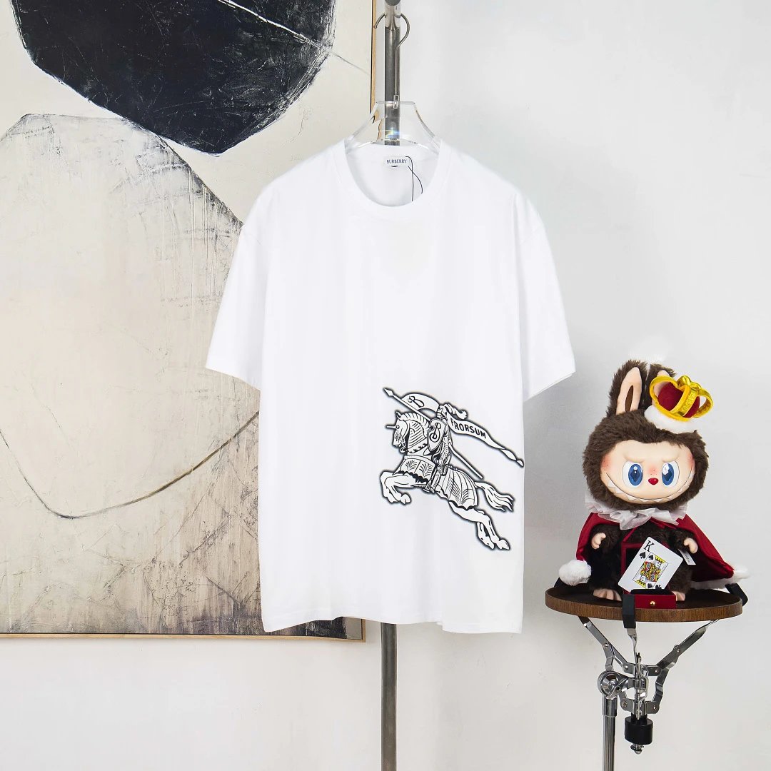 Burberry T-Shirts Check Panel Logo T-Shirt — 26