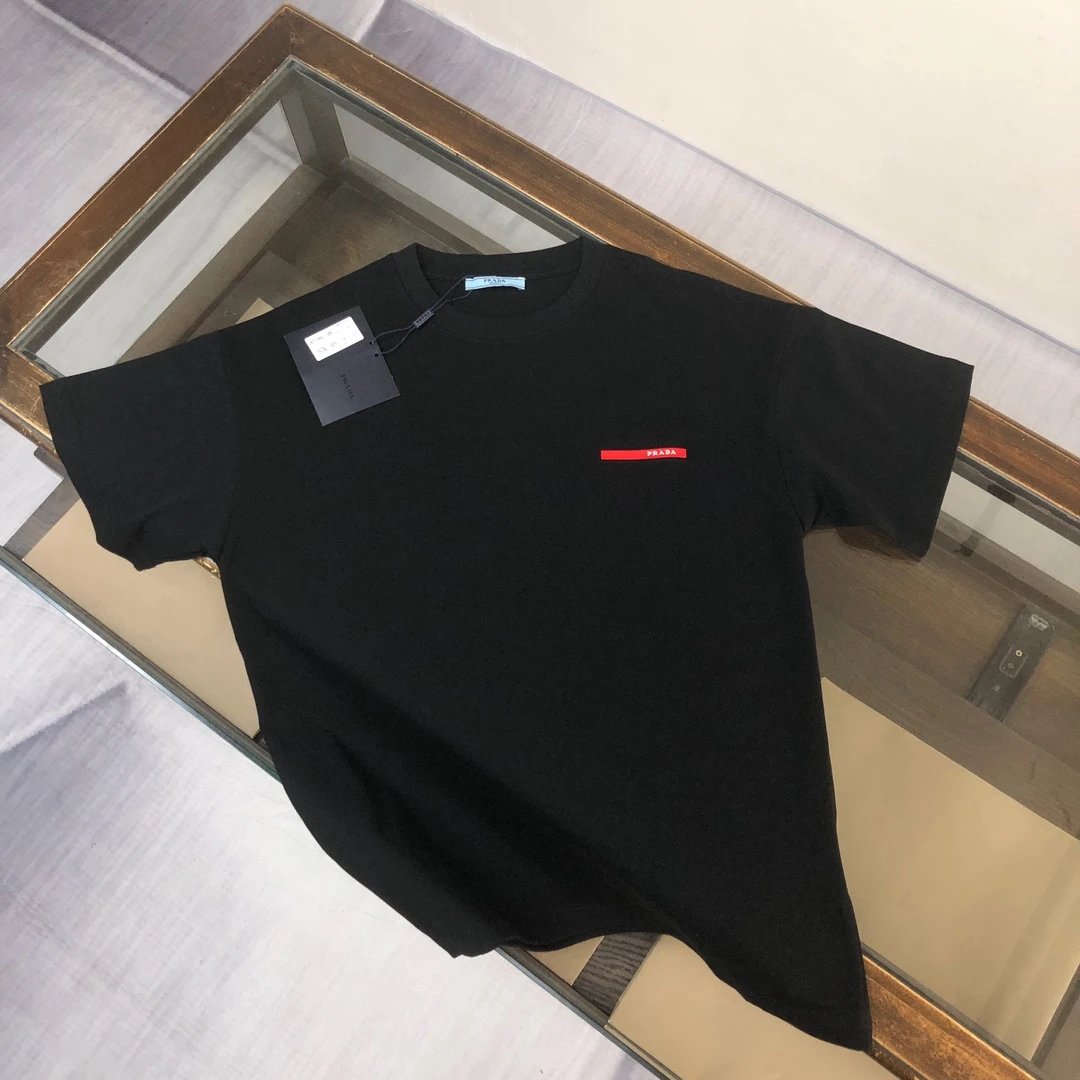 Prada T-Shirts Short-Sleeve Logo T-Shirt — 03