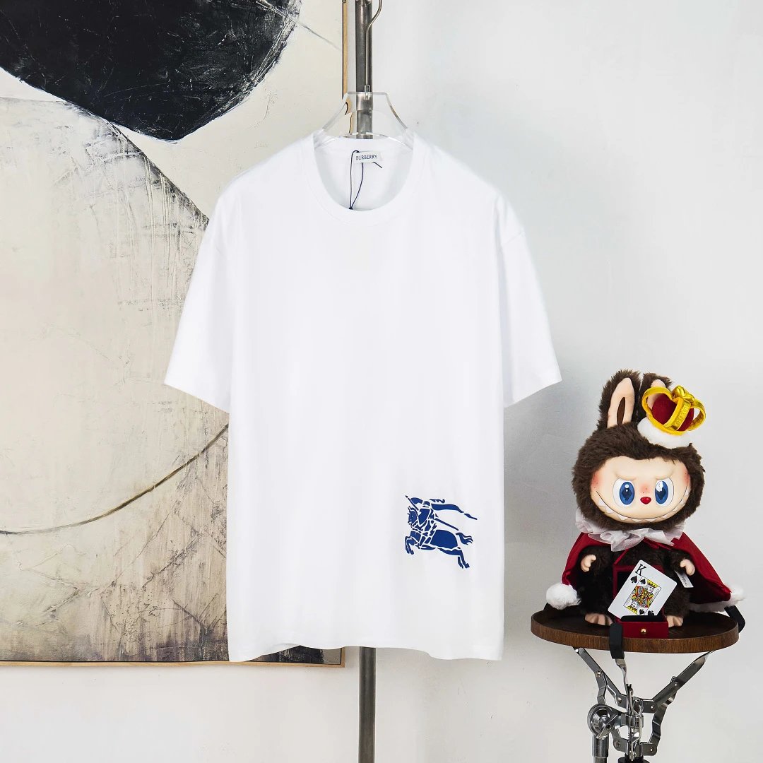 Burberry T-Shirts Check Panel Logo T-Shirt — 22