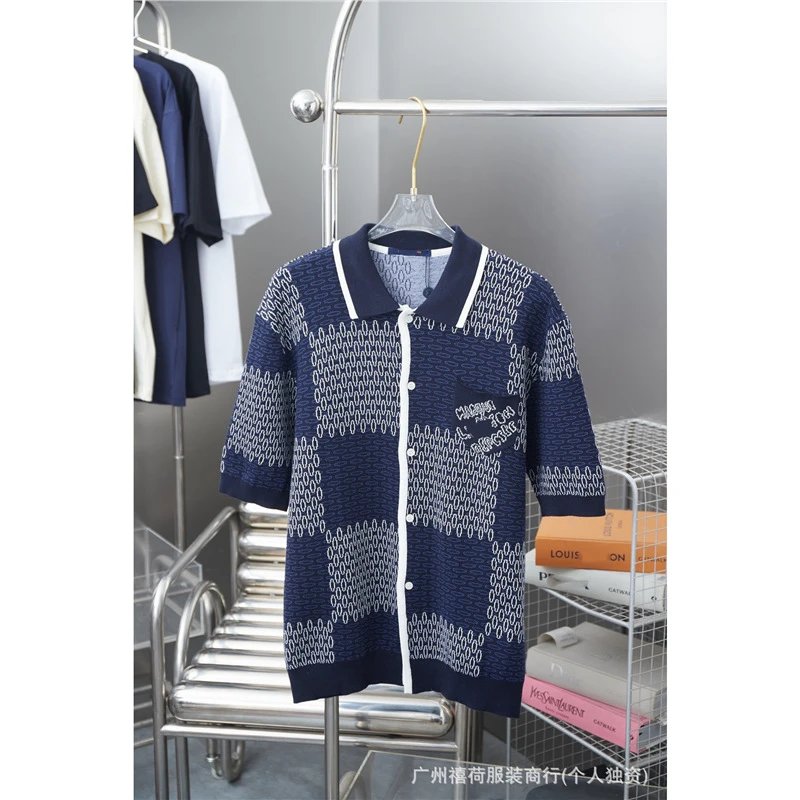 Louis Vuitton Shirts Monogram Knit Polo Shirt — 30