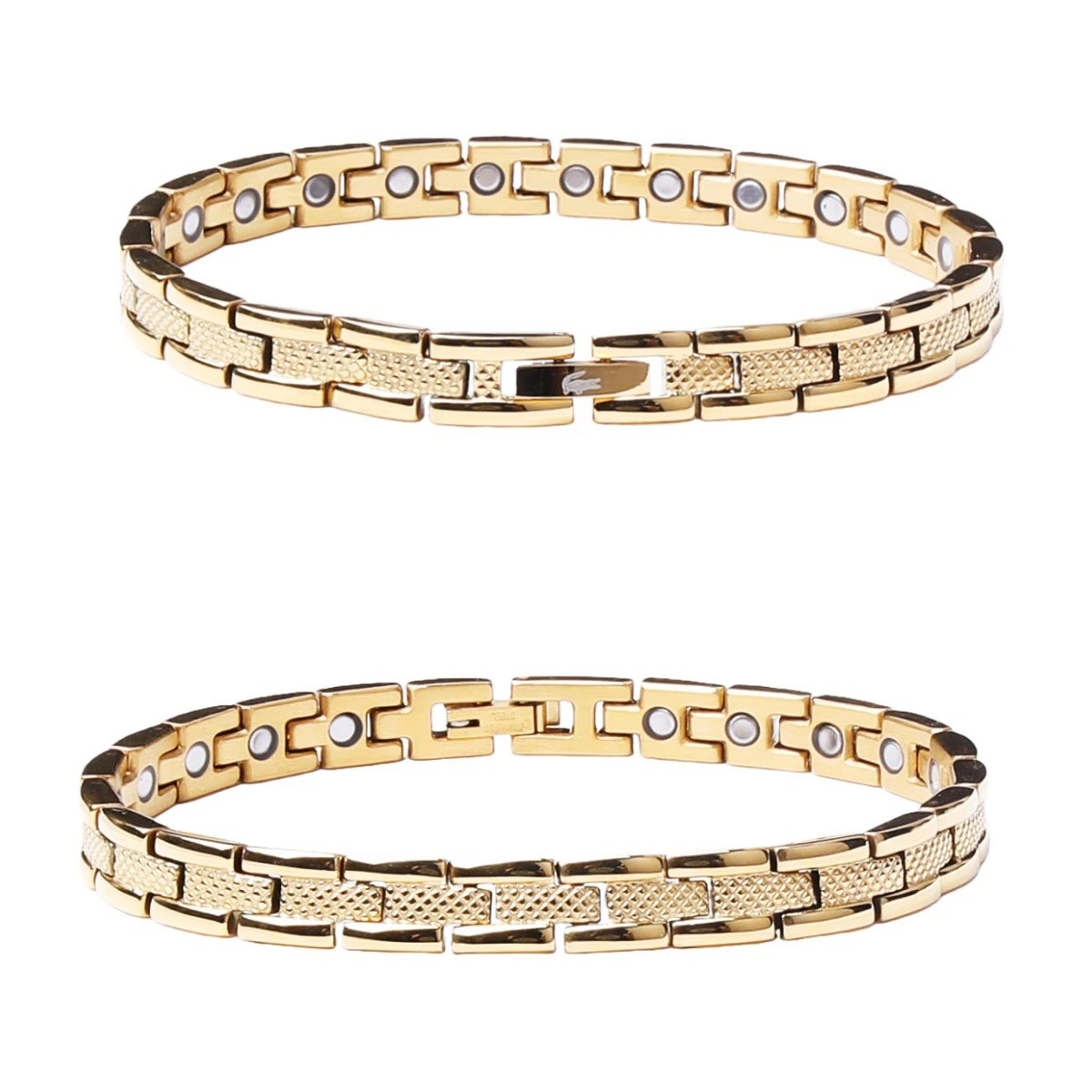 Lacoste Jewelry Crocodile Logo Magnetic Link Bracelet — 02