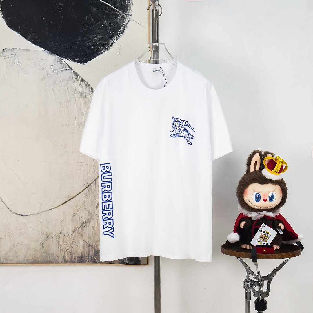 Burberry T-Shirts Check Panel Logo T-Shirt — 30