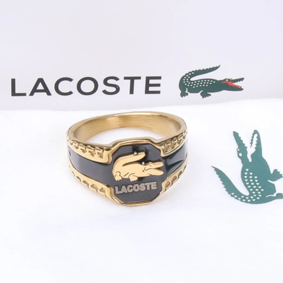 Lacoste Jewelry Crocodile Logo Magnetic Link Bracelet — 31