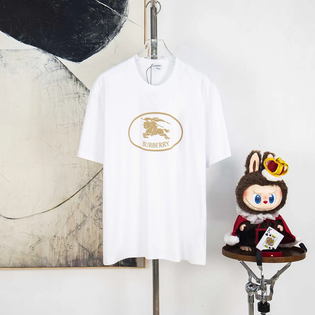 Burberry T-Shirts Check Panel Logo T-Shirt — 05