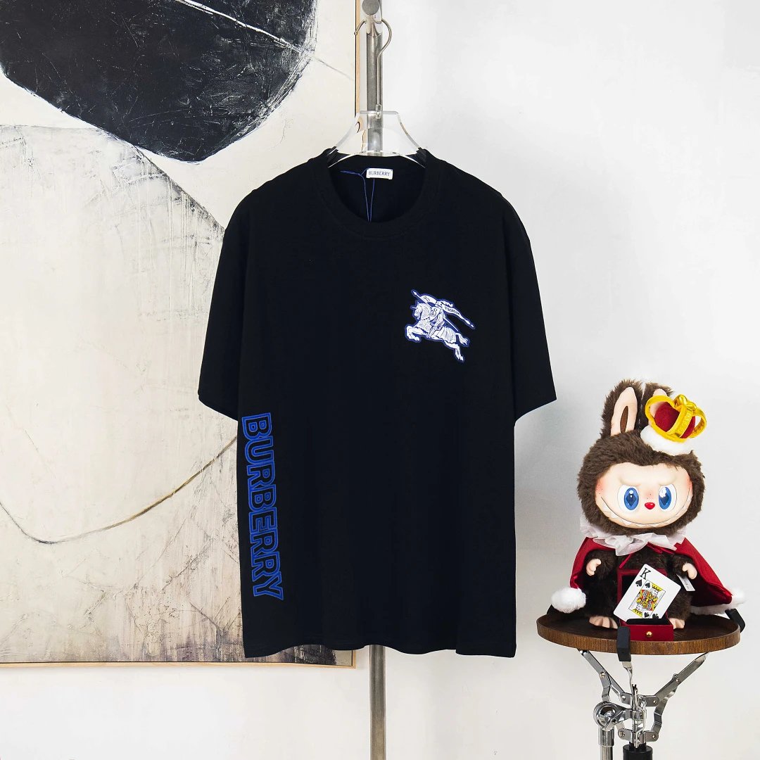 Burberry T-Shirts Check Panel Logo T-Shirt — 29