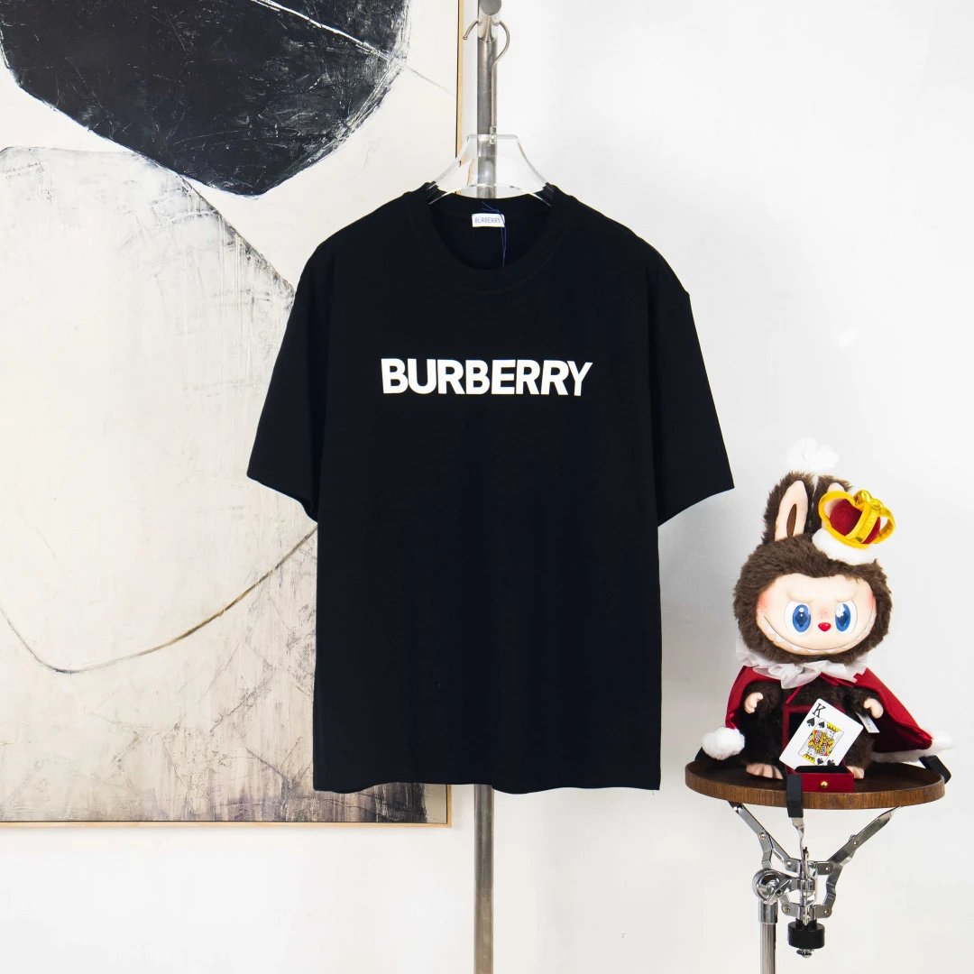 Burberry T-Shirts Check Panel Logo T-Shirt — 23