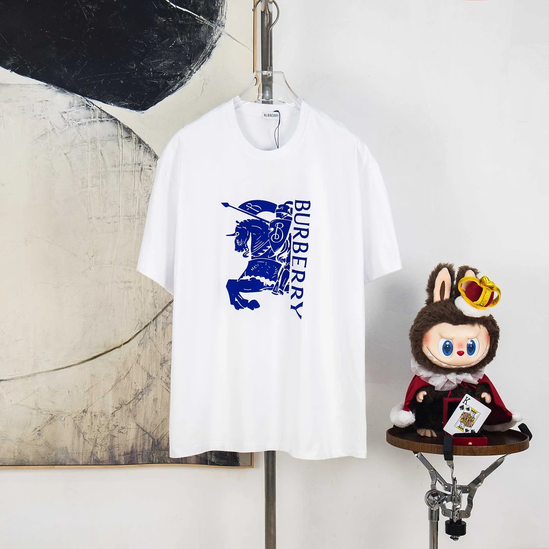 Burberry T-Shirts Check Panel Logo T-Shirt — 16