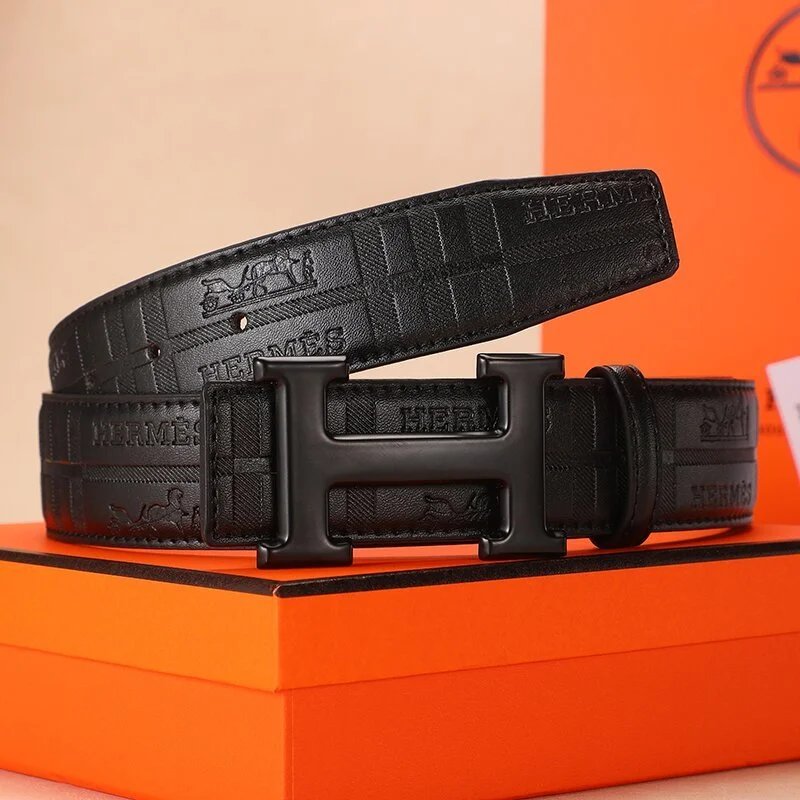 Unbranded Belts Reversible stitched belt with H-shaped buckle — 22