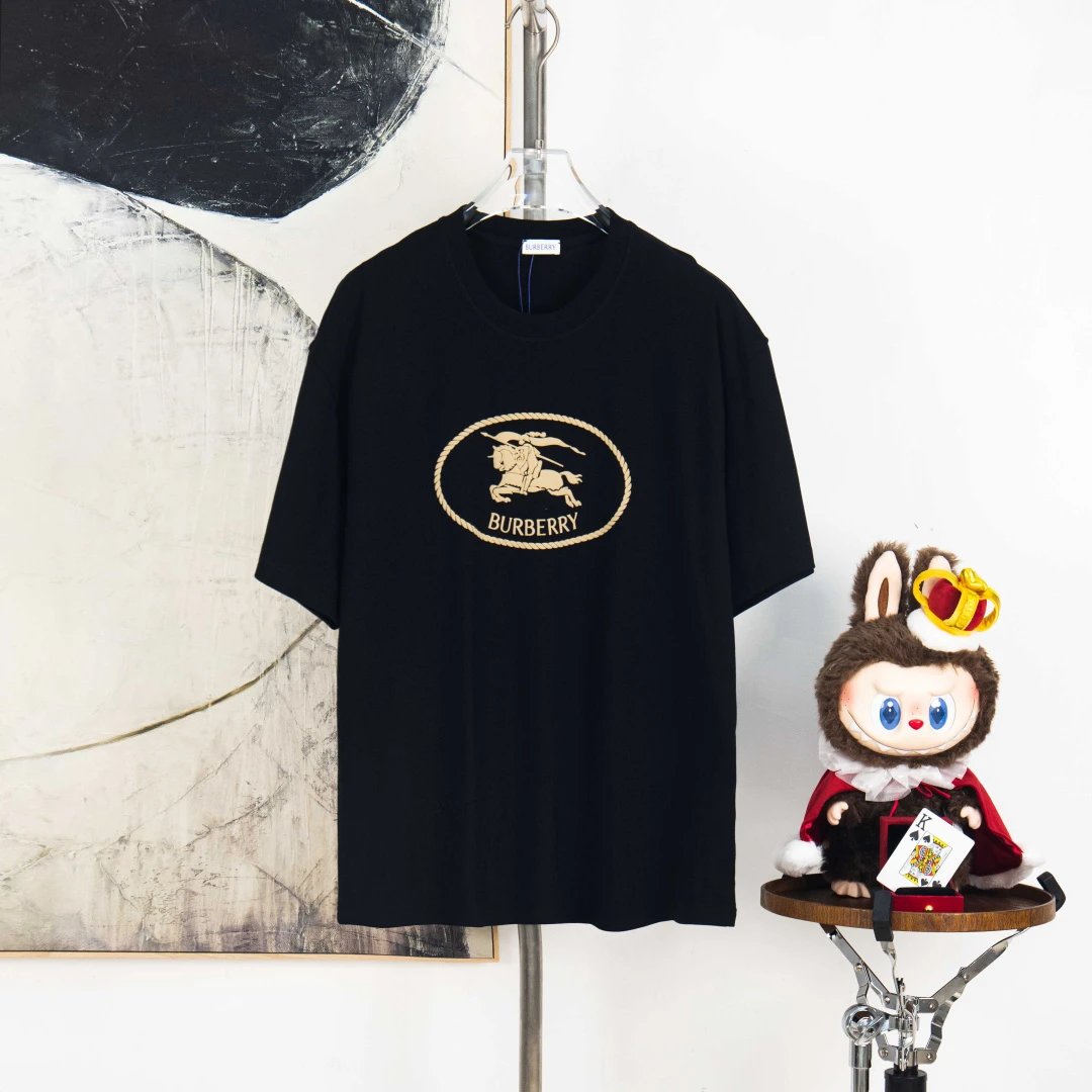 Burberry T-Shirts Check Panel Logo T-Shirt — 06