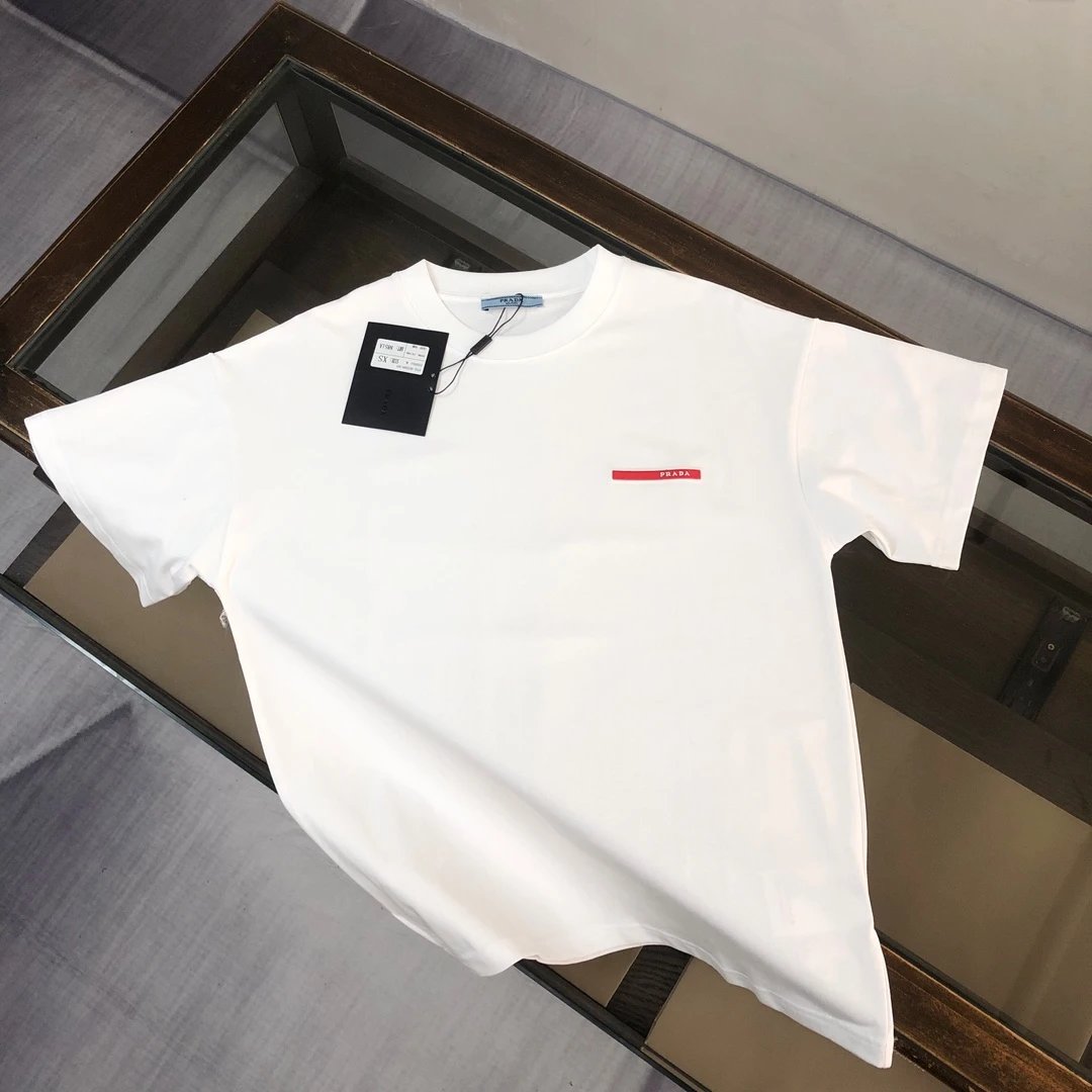 Prada T-Shirts Short-Sleeve Logo T-Shirt — 04