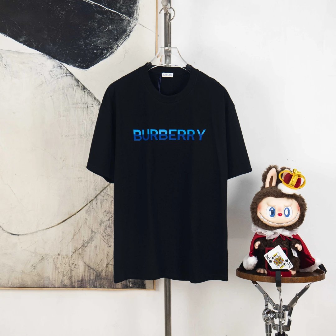 Burberry T-Shirts Check Panel Logo T-Shirt — 08