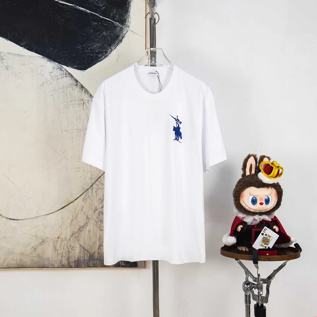 Burberry T-Shirts Check Panel Logo T-Shirt — 18