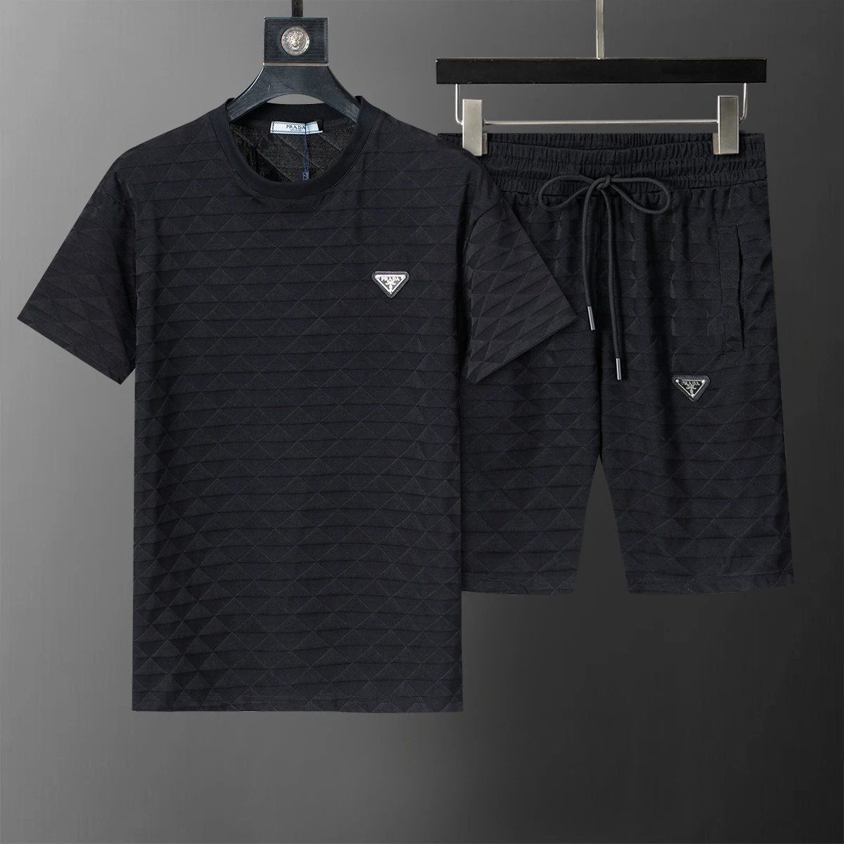 Prada T-Shirts Short-Sleeve Logo T-Shirt — 37