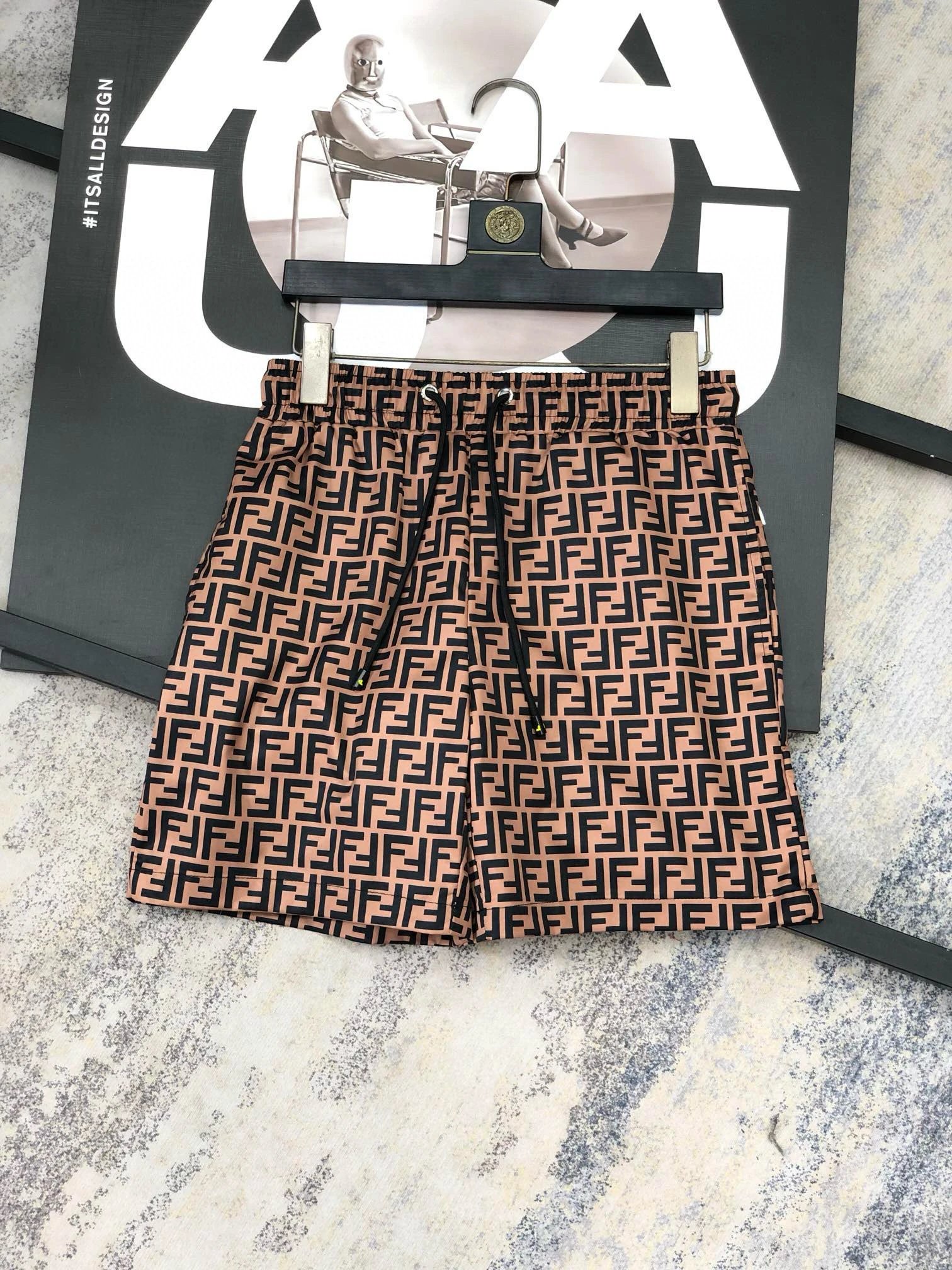 Unbranded Shorts Elastic Drawstring Printed — 36