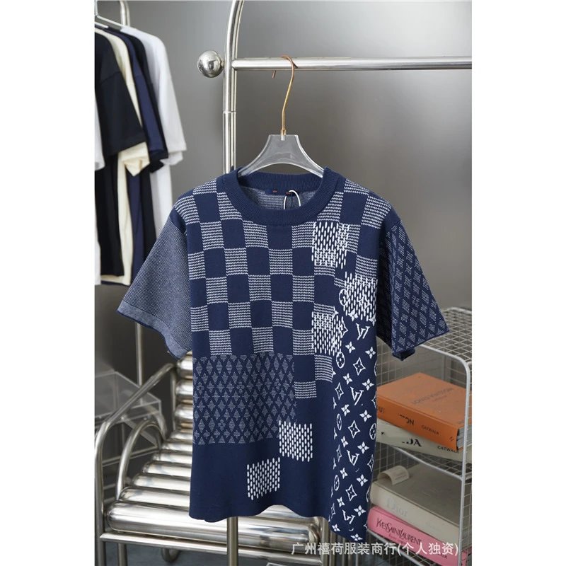 Louis Vuitton Shirts Monogram Knit Polo Shirt — 34