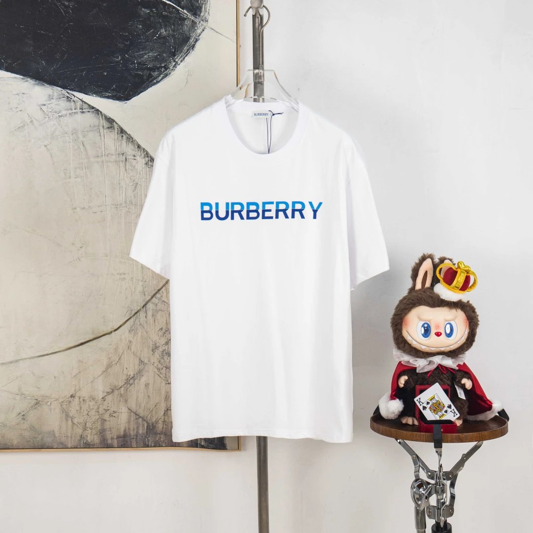 Burberry T-Shirts Check Panel Logo T-Shirt — 12