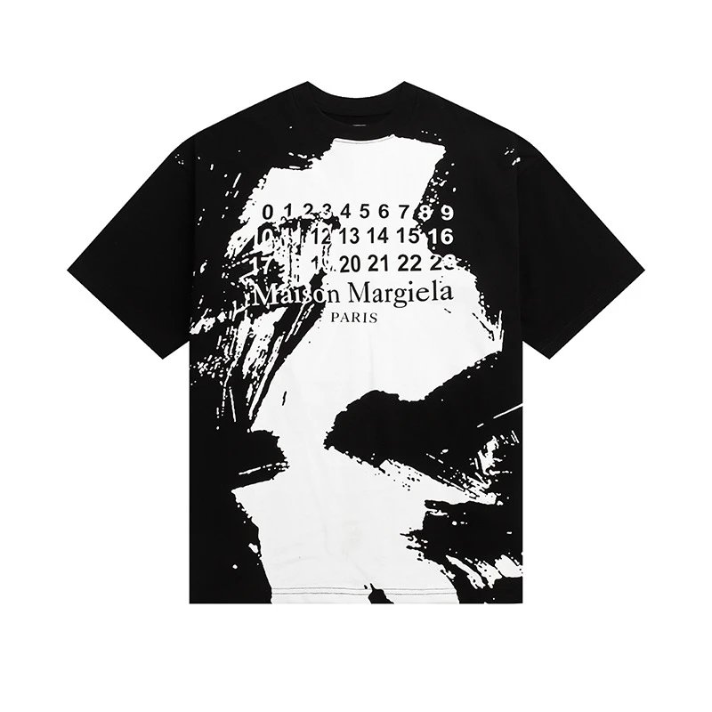 Maison Margiela T-Shirts Graphic Print Short-Sleeve T-Shirt — 628 Black