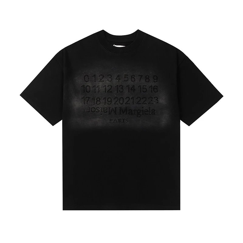 Maison Margiela T-Shirts Graphic Print Short-Sleeve T-Shirt — 694 wash water black