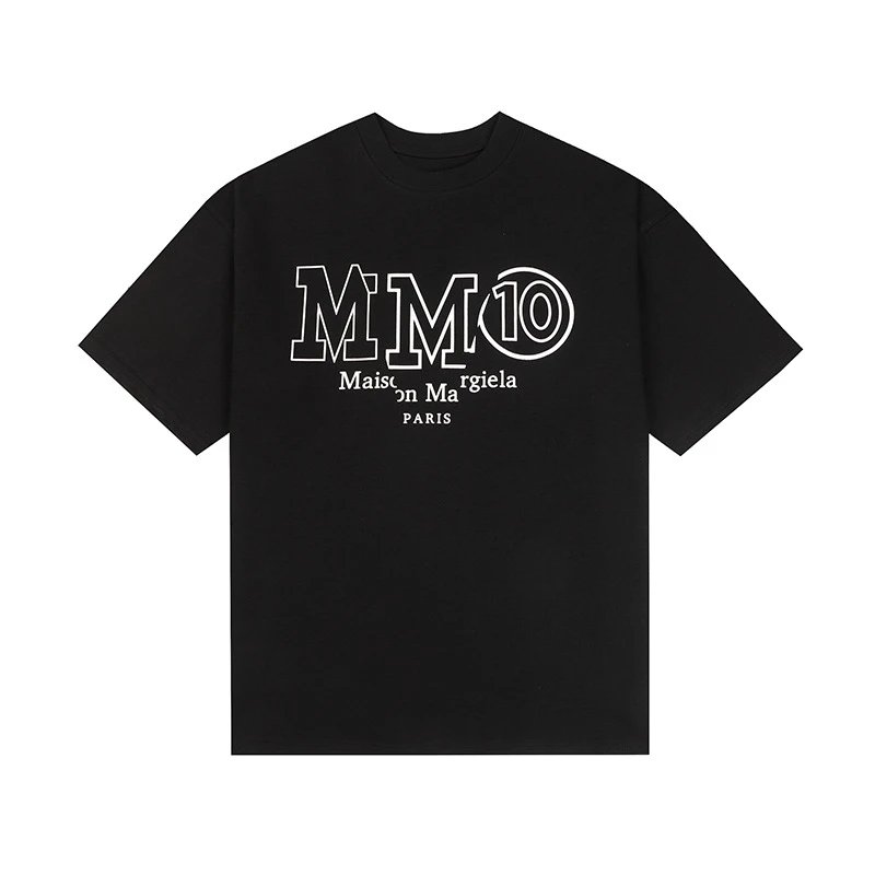 Maison Margiela T-Shirts Graphic Print Short-Sleeve T-Shirt — 671 Black