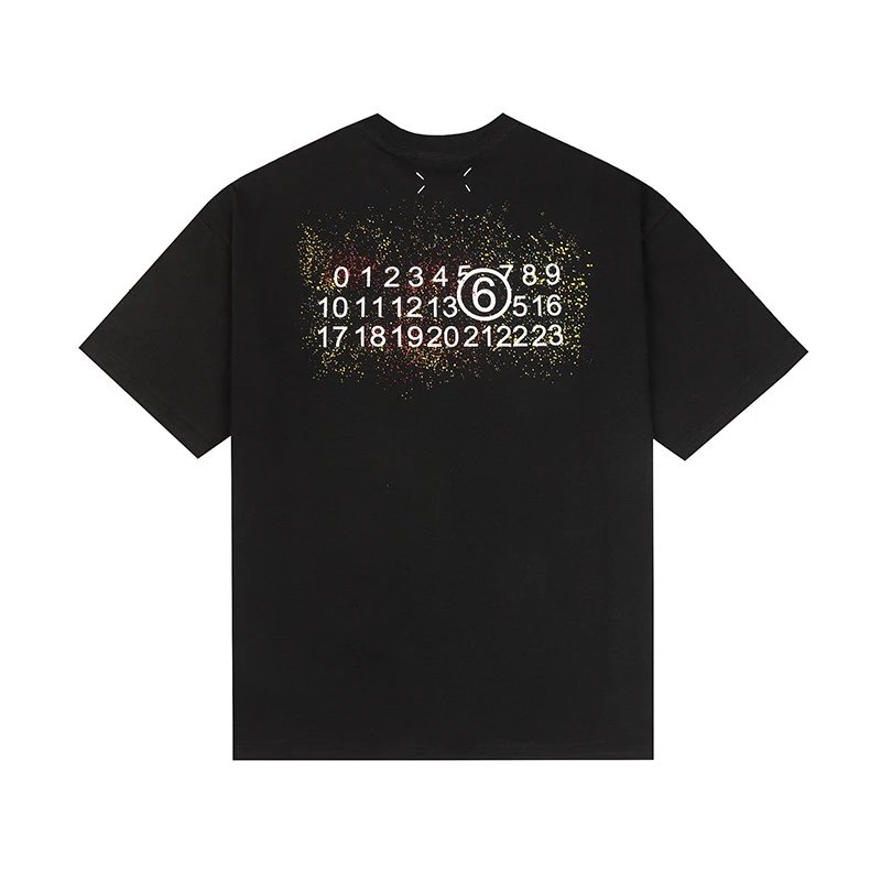 Maison Margiela T-Shirts Graphic Print Short-Sleeve T-Shirt — 677 Black