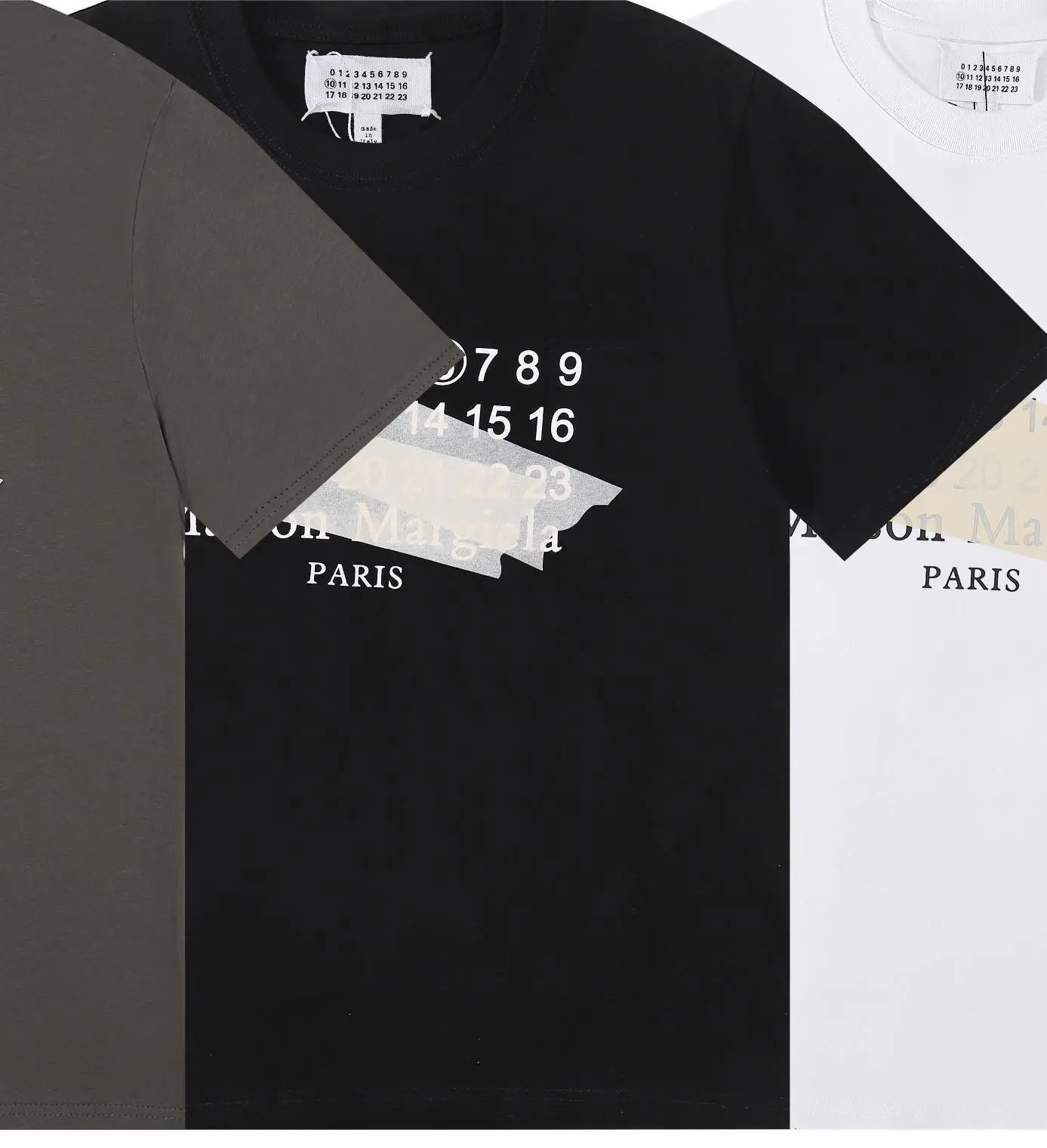 Maison Margiela T-Shirts Graphic Print Short-Sleeve T-Shirt — 609 Black
