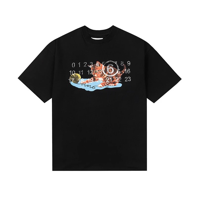 Maison Margiela T-Shirts Graphic Print Short-Sleeve T-Shirt — 683 Black