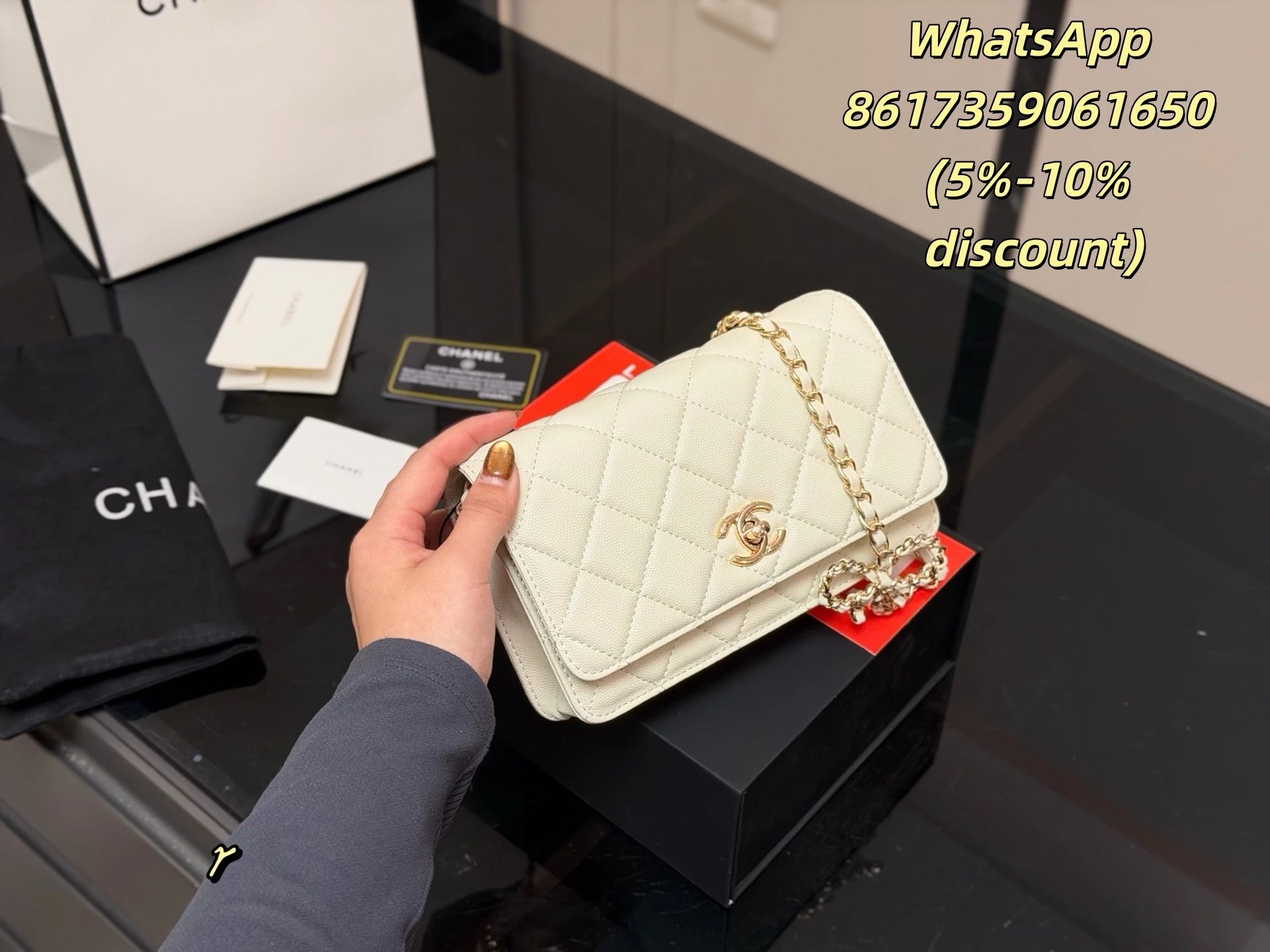 Chanel Shoulder Bags Quilted flap chain bag — 3