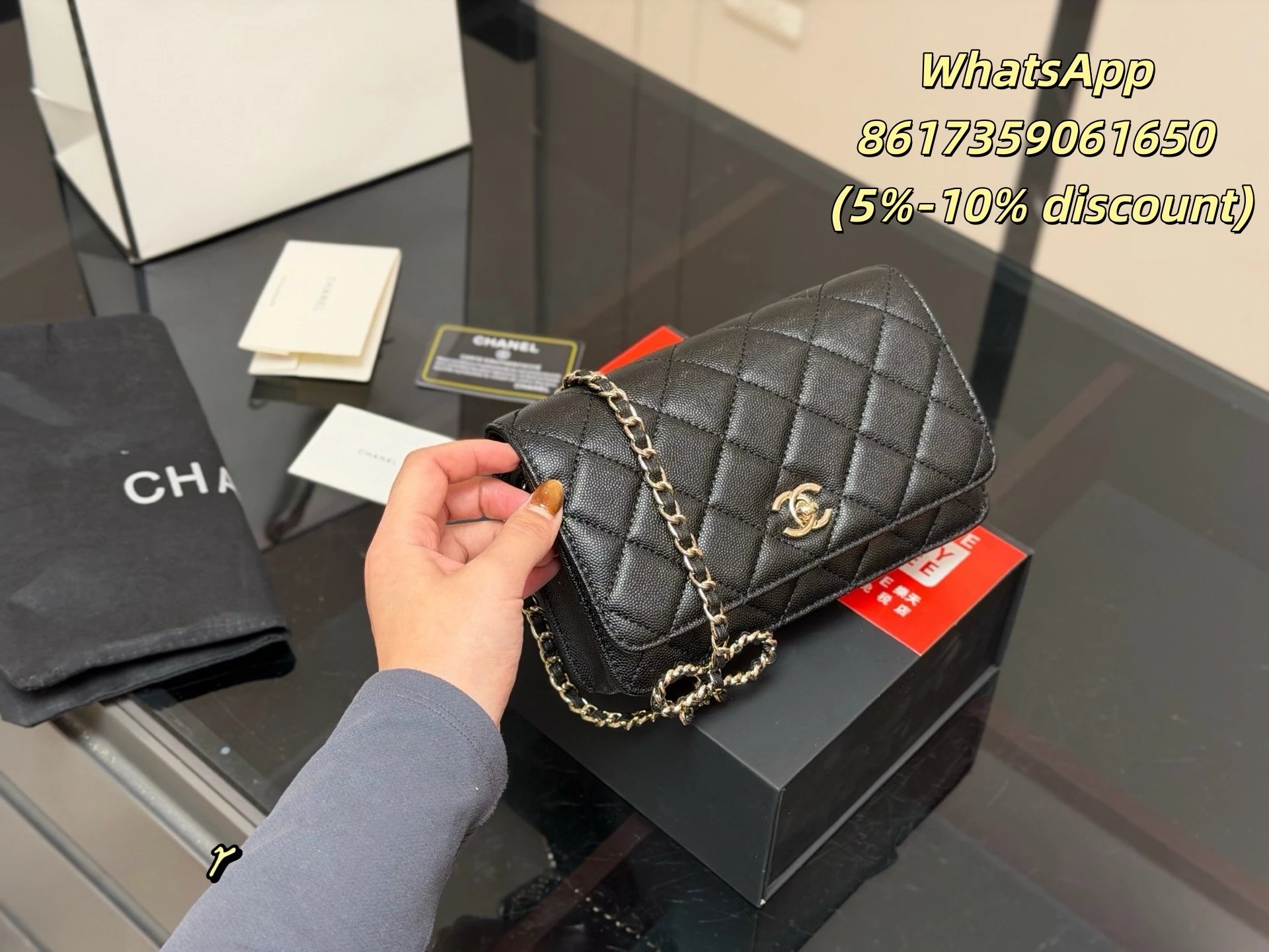 Chanel Shoulder Bags Quilted flap chain bag — 4