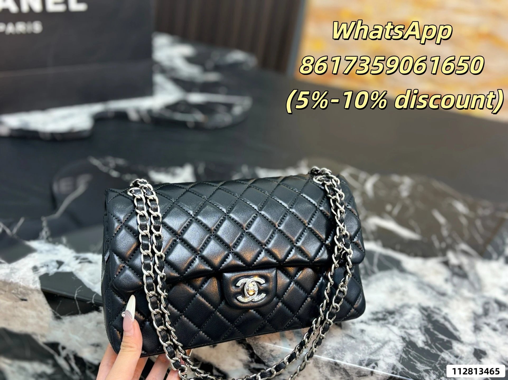 Chanel Shoulder Bags Quilted flap chain bag — 14