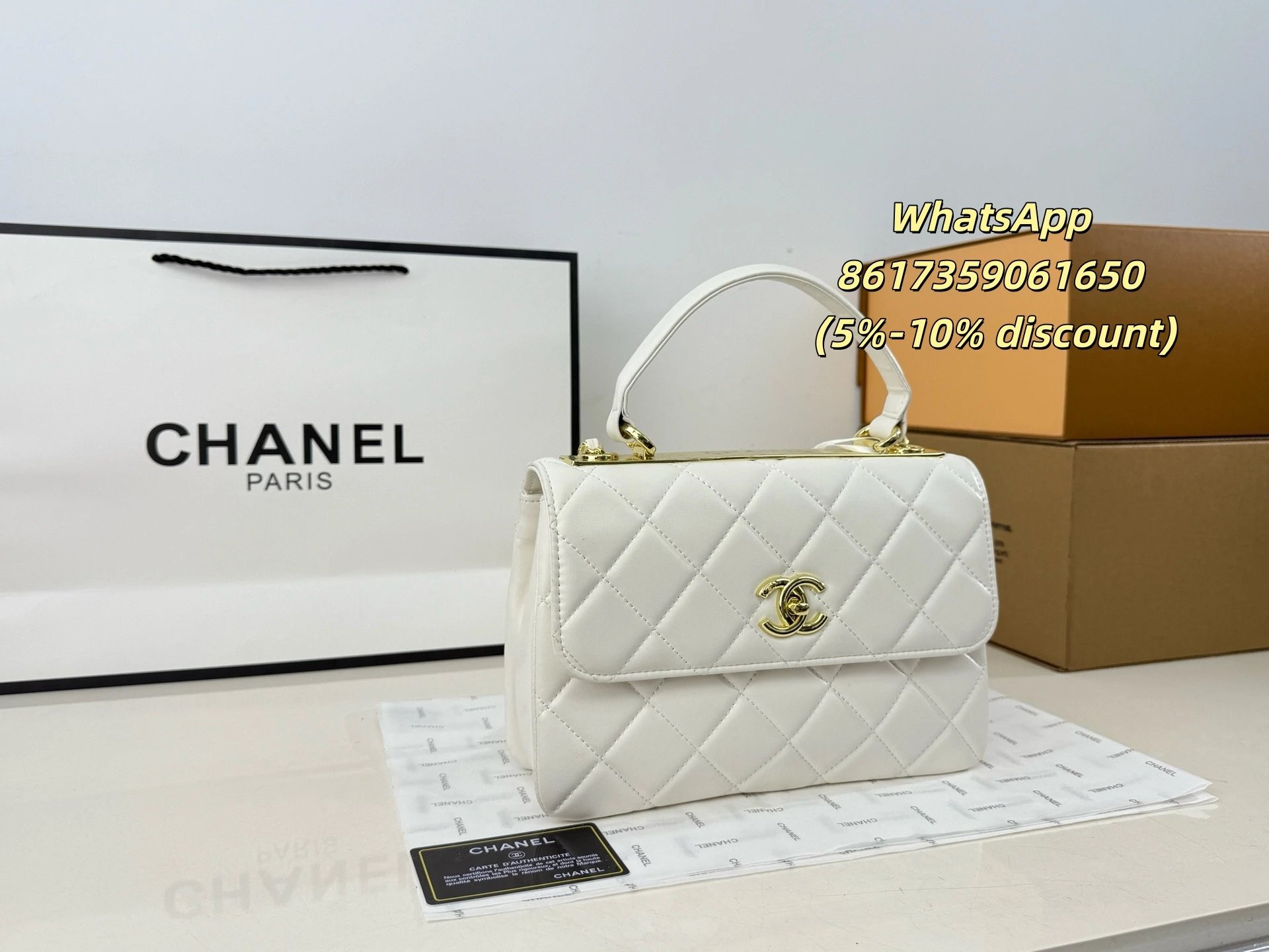 Chanel Shoulder Bags Quilted flap chain bag — 26