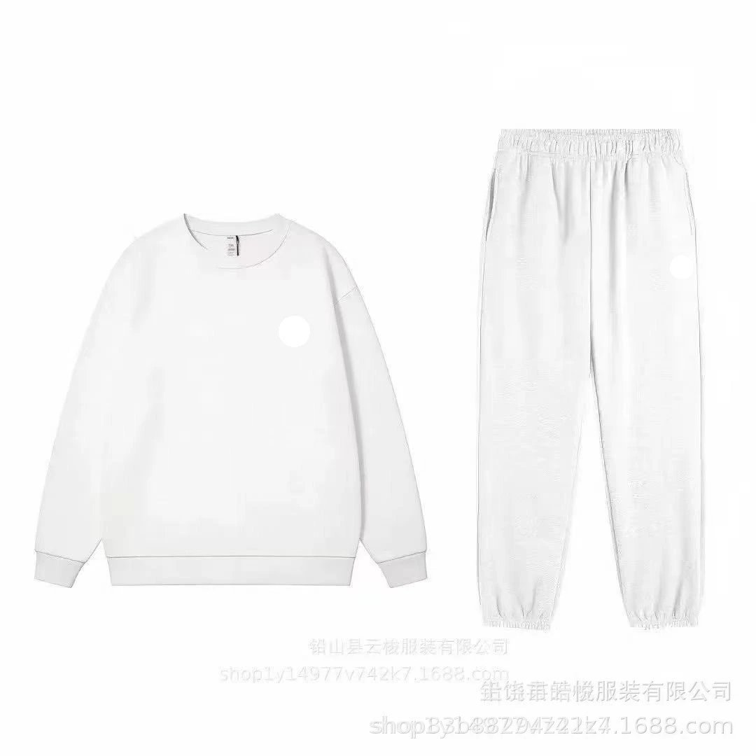 White round neck ankle binding set