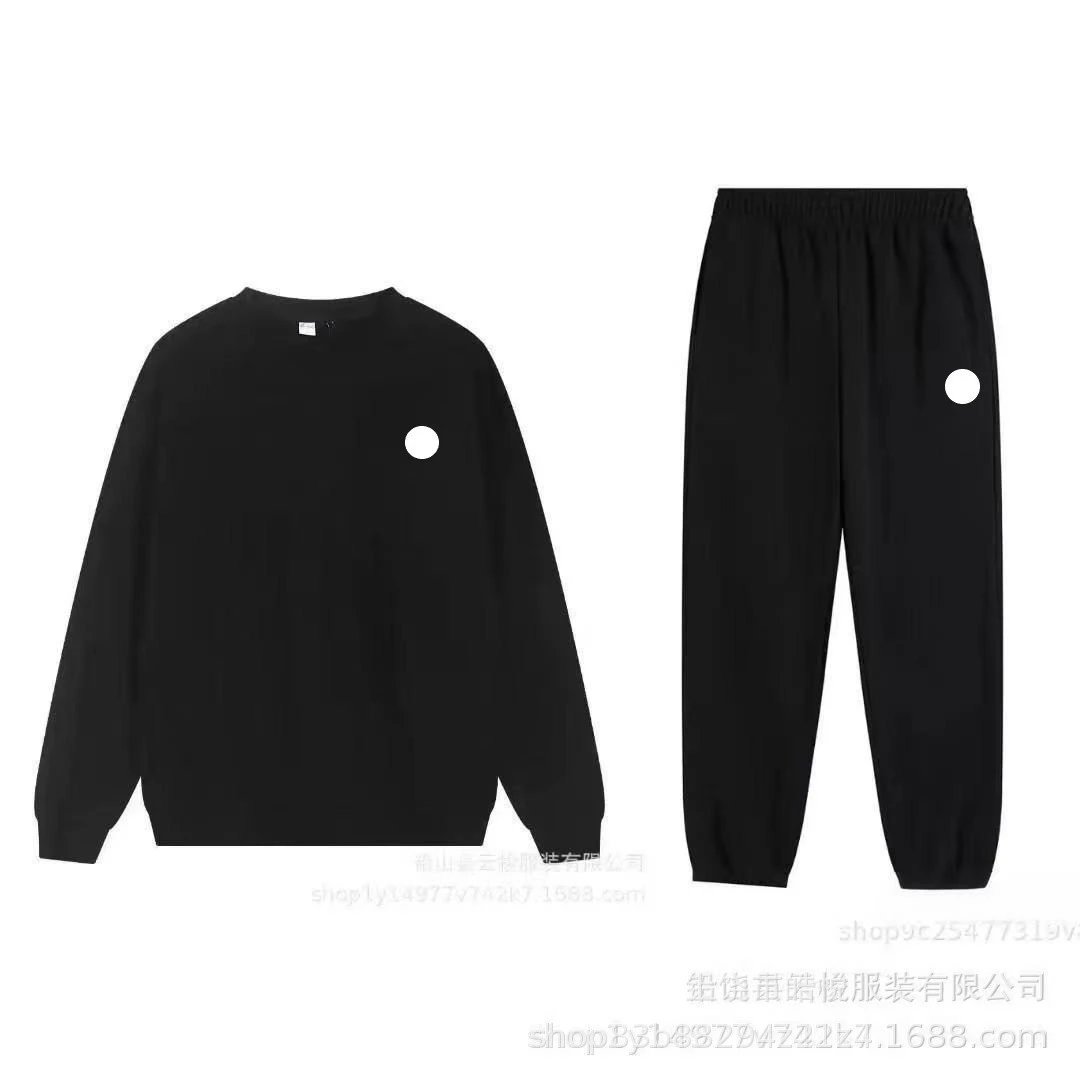 Black round neck ankle binding set