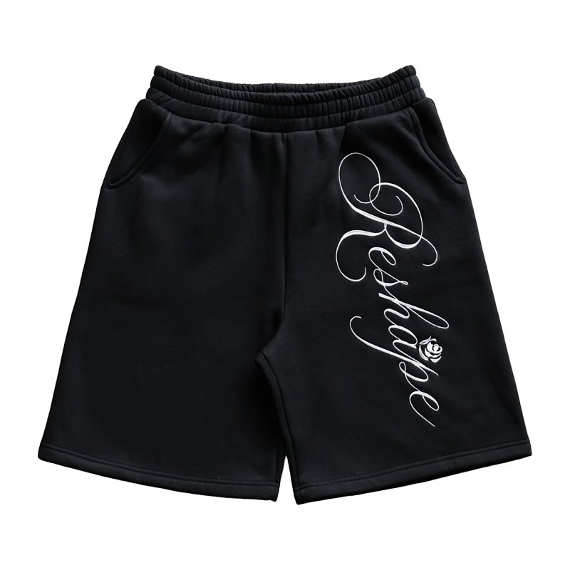 Thorn Rose Baggy Shorts - Black