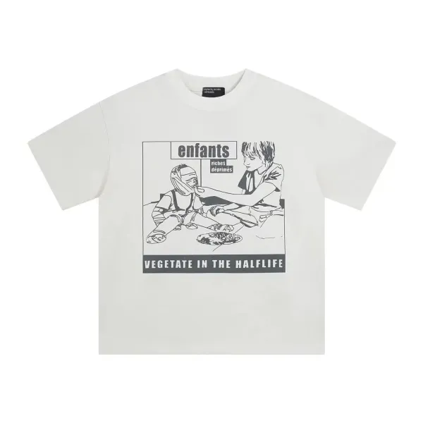 Enfants Riches Déprimés Vegetate In The Halflife Graphic T-Shirt White - 1