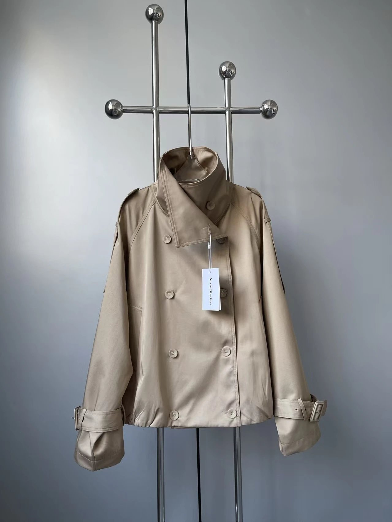Acne Studios Trench Jacket Cotton Beige