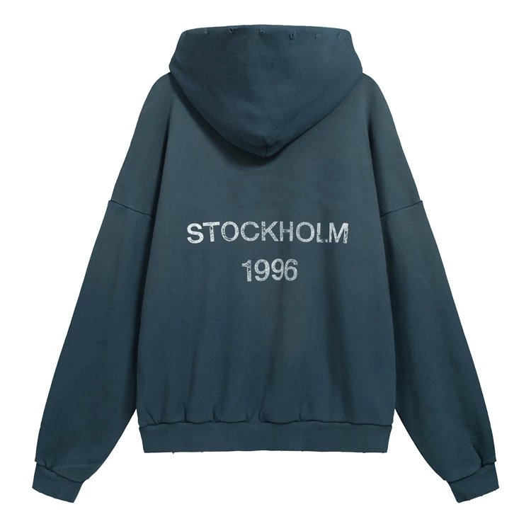 Acne Studios Stockholm 1996 Sweater Distressed Logo Teal