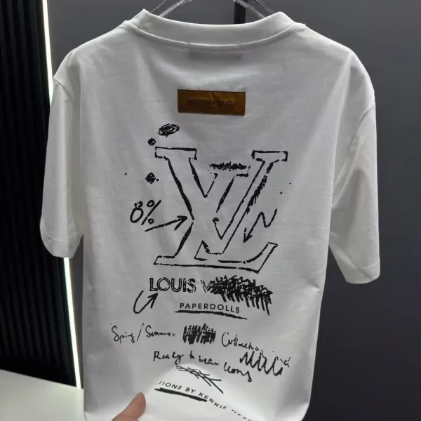 Louis Vuitton x Paper Dolls Collaboration Graphic Print White T-Shirt - 1
