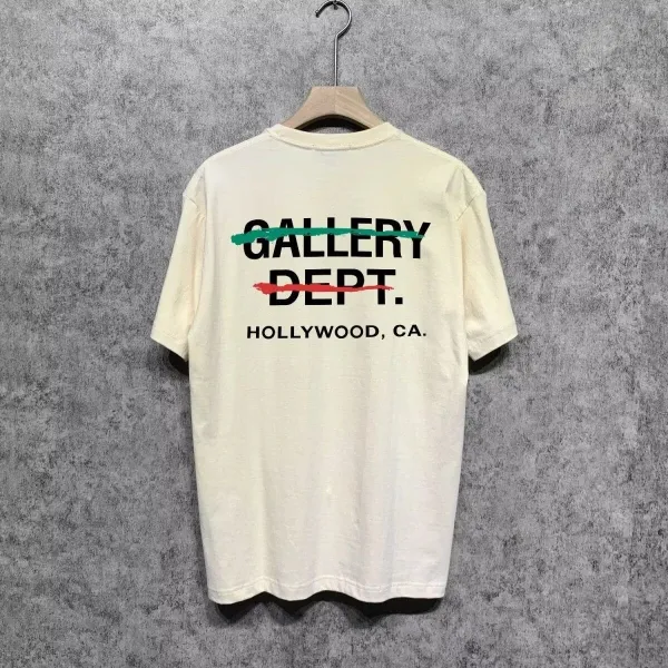 Gallery Dept Paint Splatter T-Shirt Cream - 8