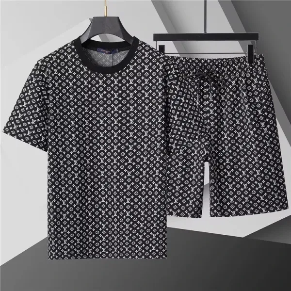 Dior Oblique Print T-Shirt and Shorts Set White/Black - 8