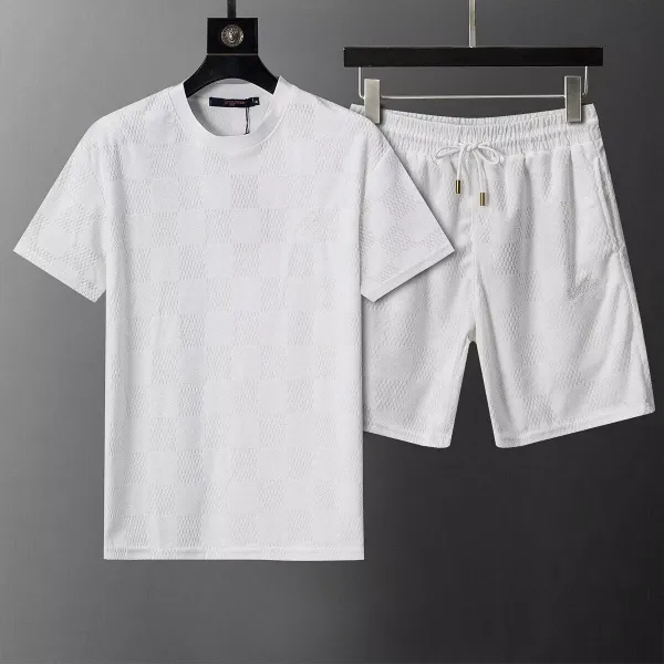 Dior Oblique Print T-Shirt and Shorts Set White/Black - 9