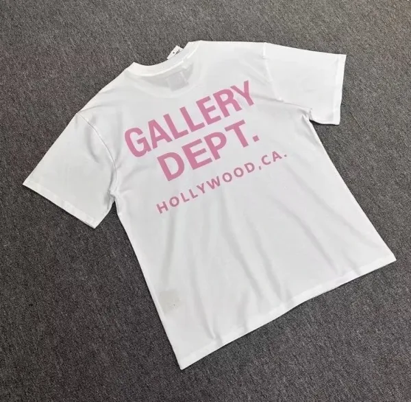 Gallery Dept Gallery Dept. Hollywood, CA Pink Print White T-Shirt - 1