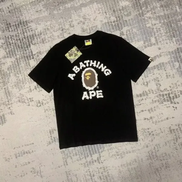 A Bathing Ape Classic Logo Black T-Shirt - 1