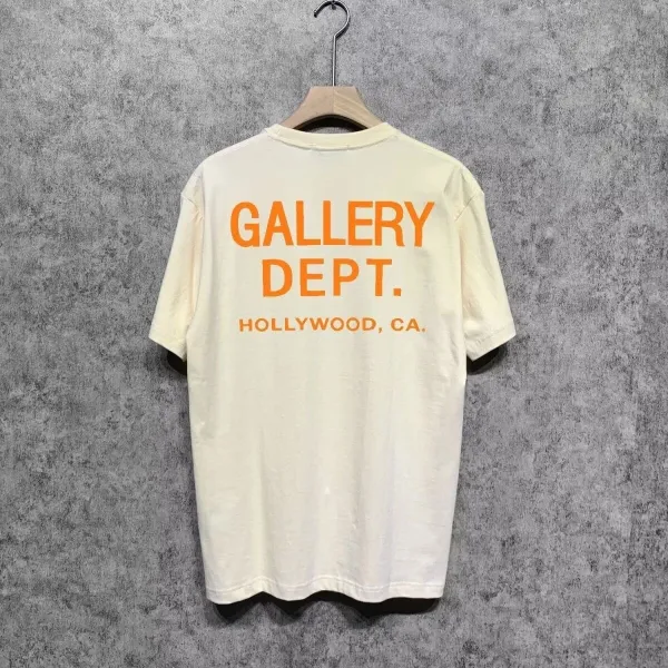 Gallery Dept. Hollywood CA Graphic T-Shirt Cream - 1