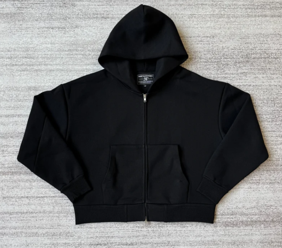 Black Zip-Up Hoodie