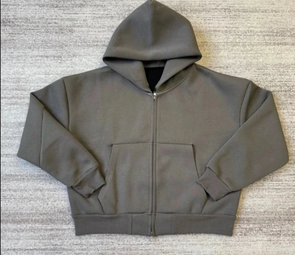 Dark Grey Zip-Up Hoodie