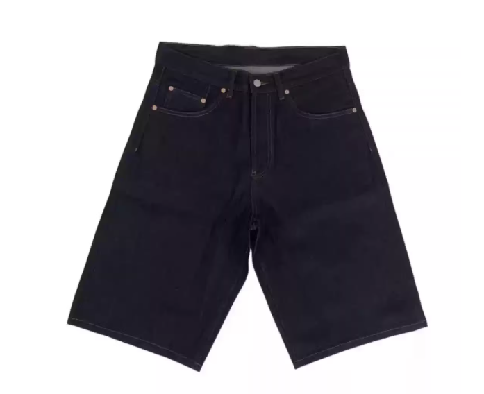 Baggy Denim Jorts - Washed Denim Shorts