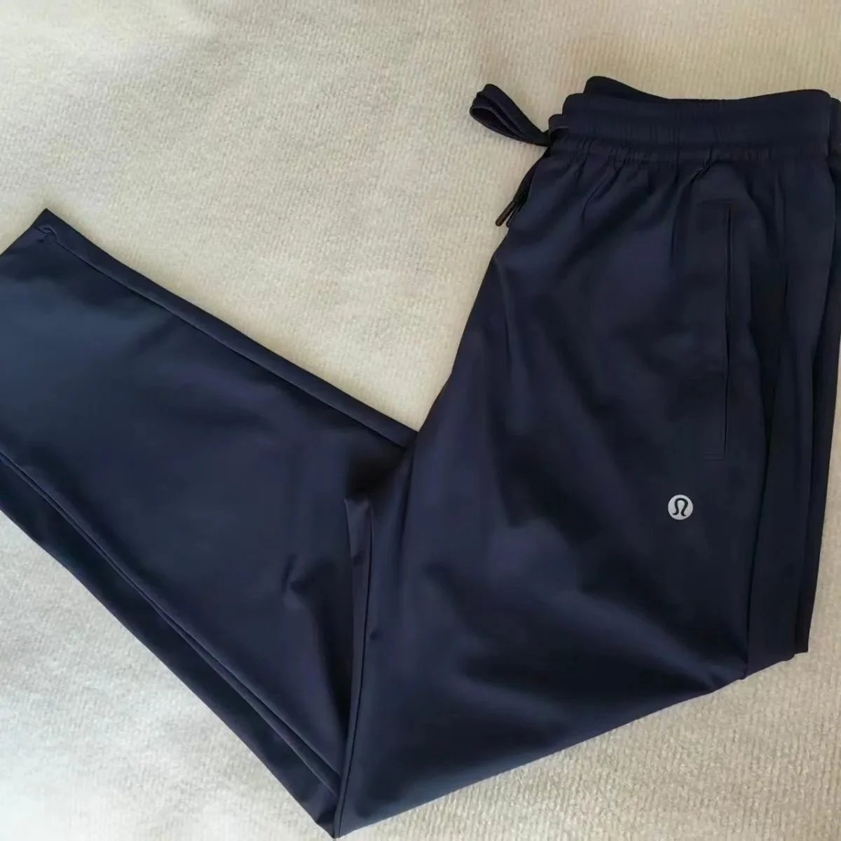 Navy blue trousers