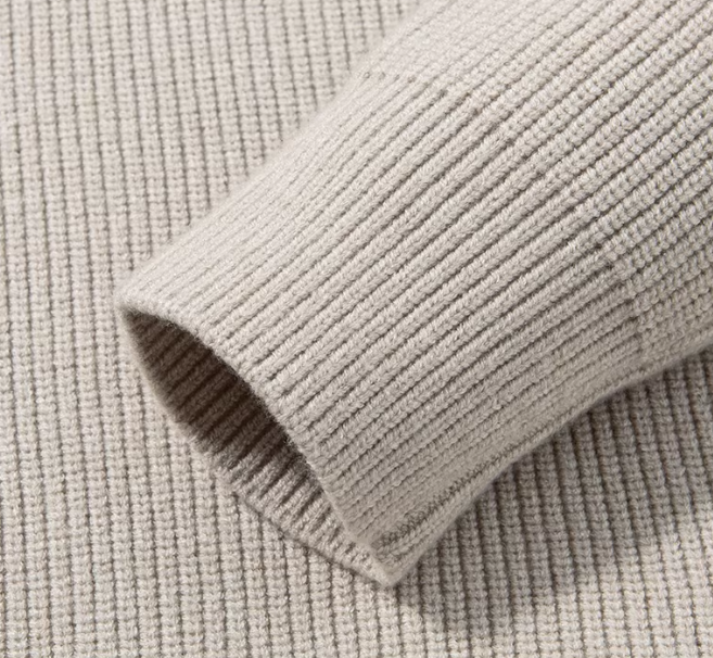 Design V-Neck Ribbed Knit Sweater Forest Green - 11